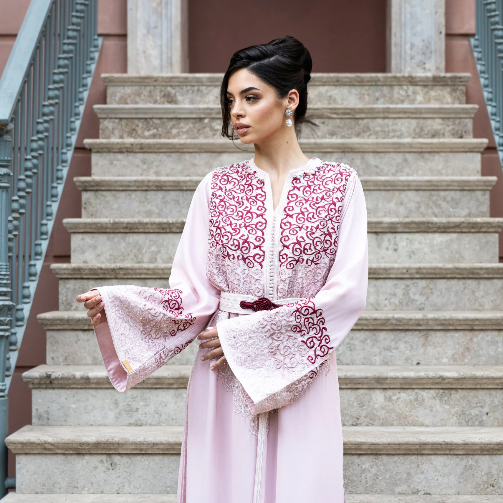 Caftan Marocain de Luxe Zahra Blush